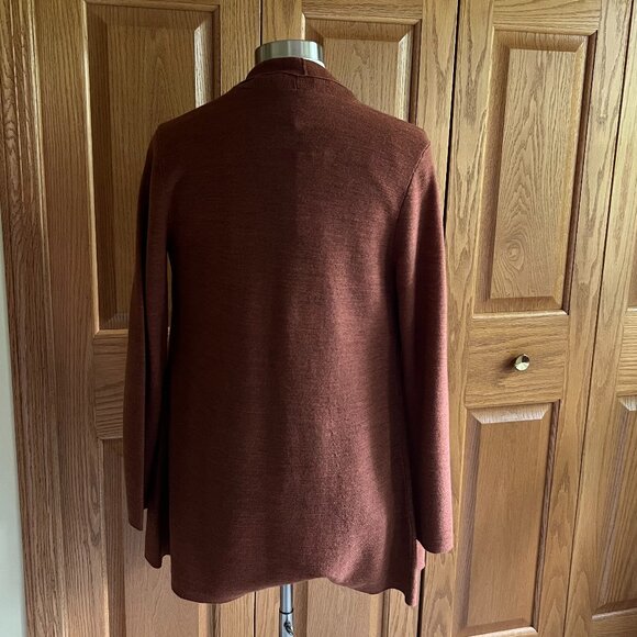 EILEEN FISHER - No-Close Fine Merino Links Long Cardigan -- NEW with Tag - Picture 6 of 13